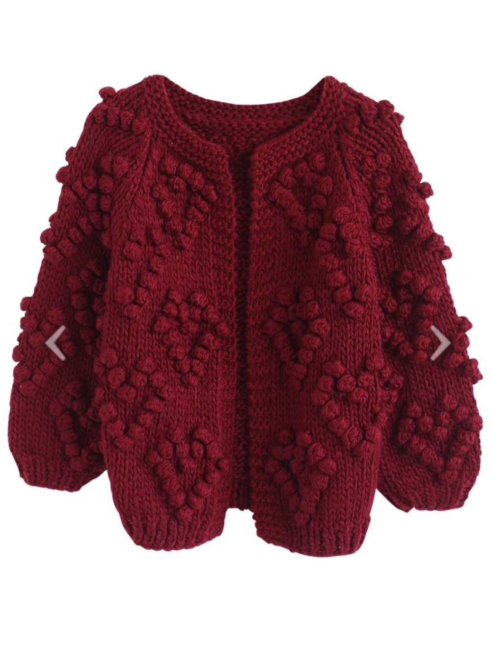 Chicwish Knit Your Love Cardigan in Wine - Size L/XL